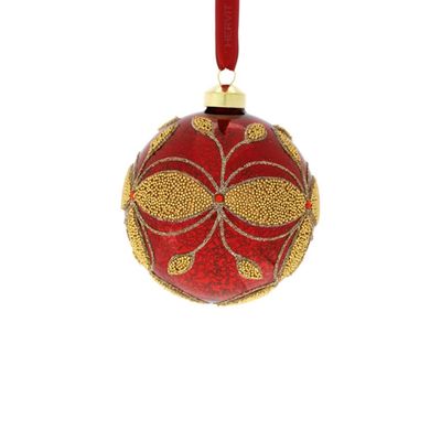 SFERA VETRO FLEUR DIA.10 CM ROSSA - Hervit SFERA VETRO FLEUR DIA.10 CM ROSSA - Hervit