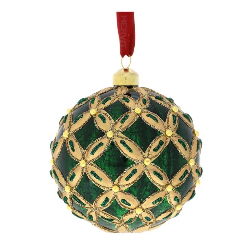 ​SFERA VETRO RETE DIA.10 CM VERDE - Hervit ​SFERA VETRO RETE DIA.10 CM VERDE - Hervit