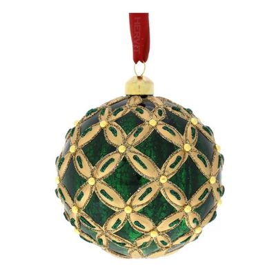 ​SFERA VETRO RETE DIA.10 CM VERDE - Hervit