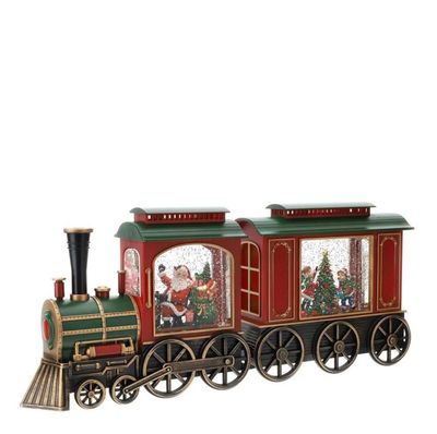 Treno con Babbo Natale e Vagone, con Luce LED e Musica - Hervit Treno con Babbo Natale e Vagone, con Luce LED e Musica - Hervit