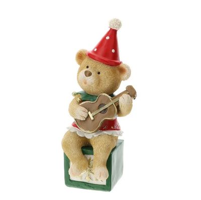 Orsetto Resina Seduto Con Chitarra 20Cm - Hervit Orsetto Resina Seduto Con Chitarra 20Cm - Hervit