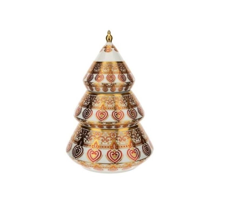 CONTENITORE ALBERO BYZANTIUM PORCELLANA - Hervit