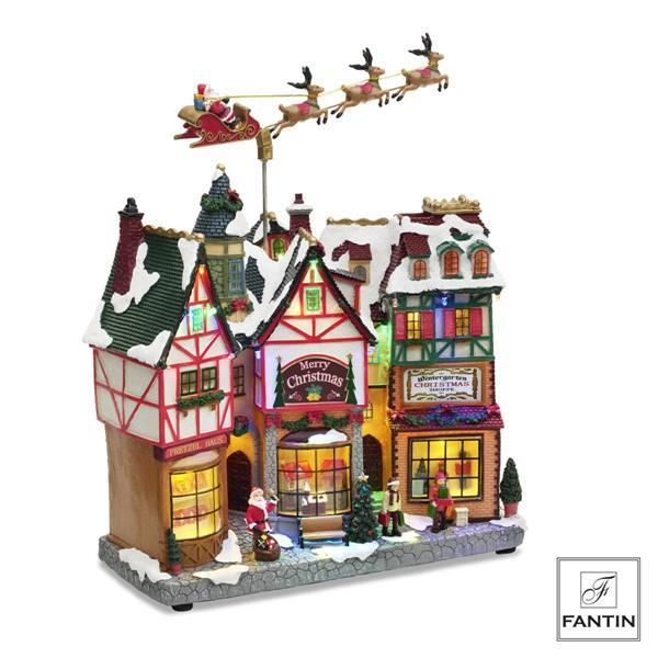 PAESAGGIO SLITTA BABBO NATALE CON LUCI LED MUSICA e MOVIMENTO - Fantin Argenti PAESAGGIO SLITTA BABBO NATALE CON LUCI LED MUSICA e MOVIMENTO - Fantin Argenti