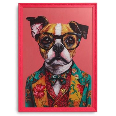 Quadro Cane Fucsia 70x100 - Henriette Quadro Cane Fucsia 70x100 - Henriette