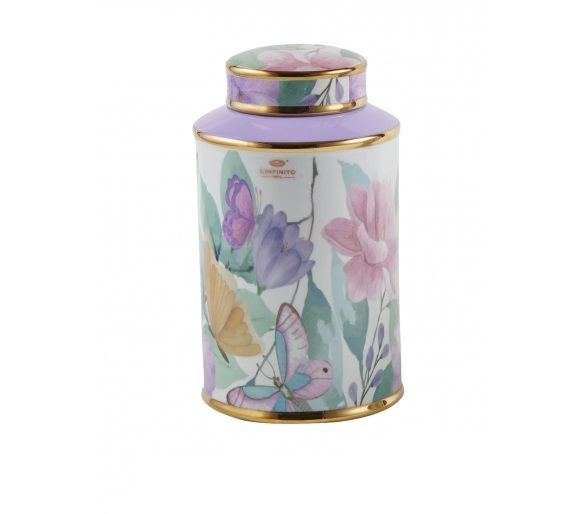 Potiche in Porcellana con decorazioni floreali Aquarel - L'infinito