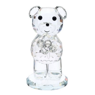 Orsetto con Fiore Cristallo Trasparente -  Hervit