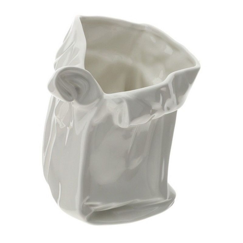 Vaso Cartoccio Porcellana Bianca grande - Hervit