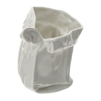 Vaso Cartoccio Porcellana Bianca grande - Hervit