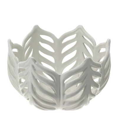 Centrotavola Leaf Porcellana Traforato - Hervit