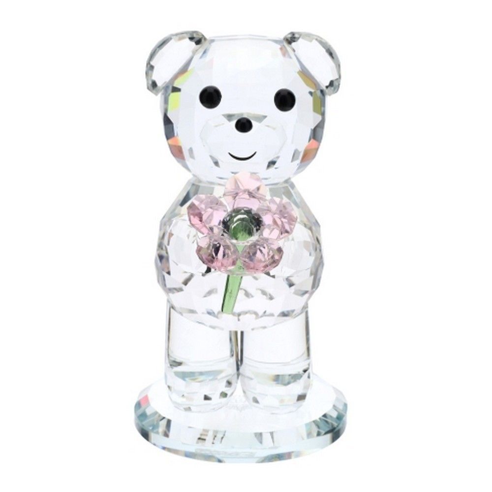 Orsetto con Fiore Rosa Cristallo - Hervit