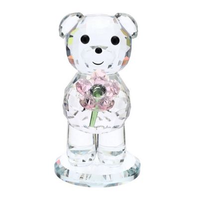 Orsetto con Fiore Rosa Cristallo - Hervit
