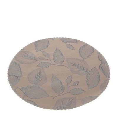 Box Due Tovagliette Sottopiatto Jacquard Foliage Rosa e Argento - Hervit
