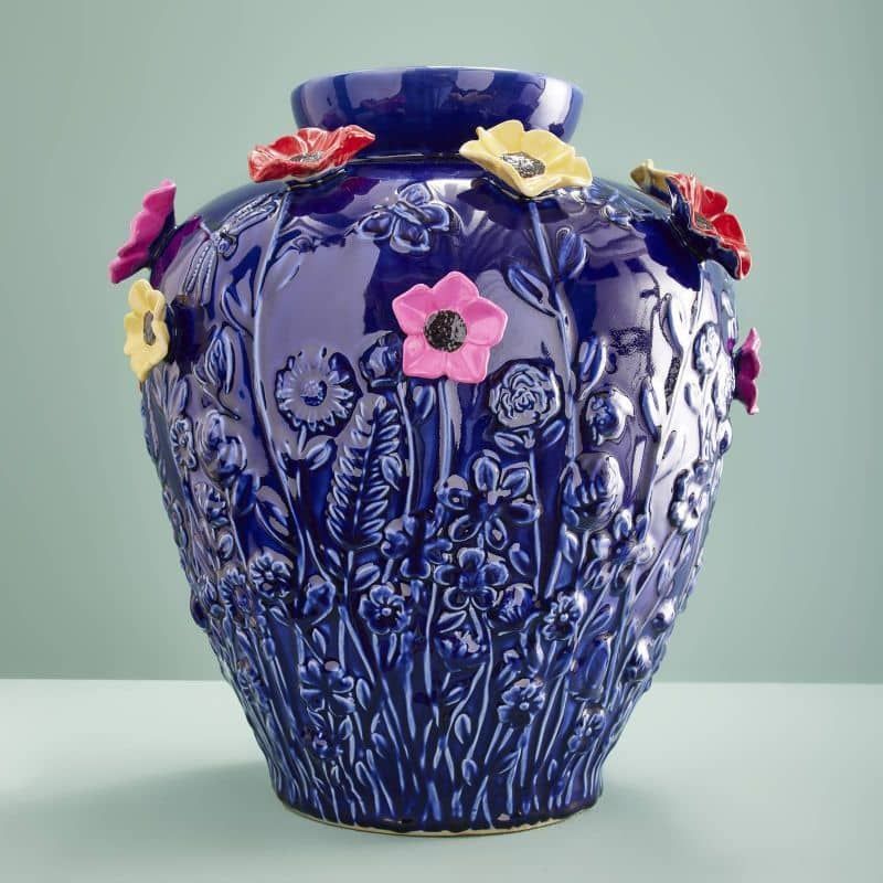 Vaso con fiori Primavera blu - Werns