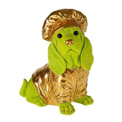 Statua Cane Cuoco Verde salvadanaio - Werns
