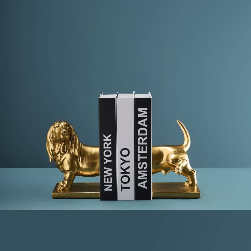 Set di 2 Fermalibri Bassotto oro - Werns Set di 2 Fermalibri Bassotto oro - Werns