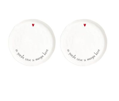 Set 2 Piatti piani In questa casa si mangia bene - Simple Day