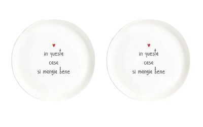 Set 2 Piatti da dessert In questa casa si mangia bene - Simple Day