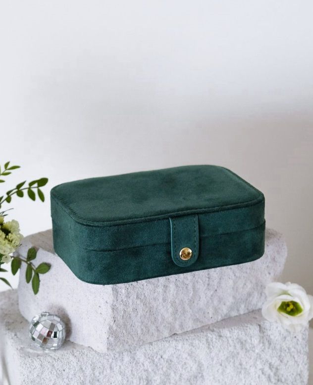 Portagioie Brigitte Velluto verde scuro - Maison Scarlett