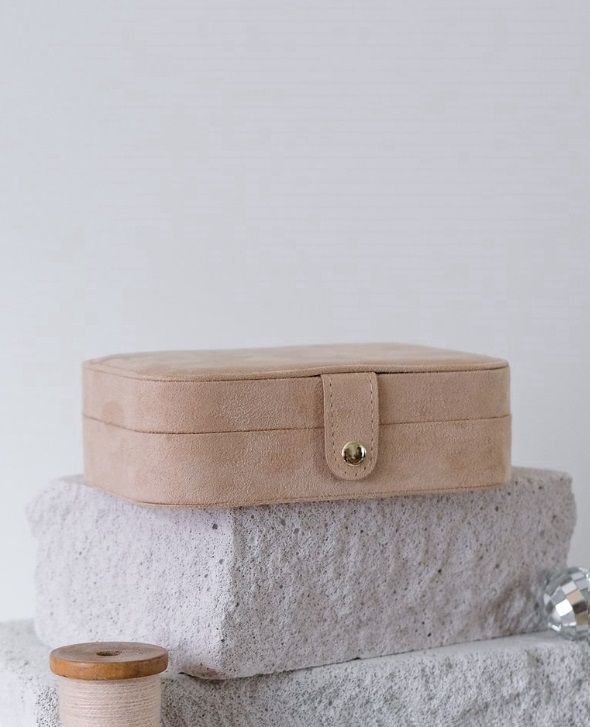 Portagioie Brigitte velluto beige - Maison Scarlett