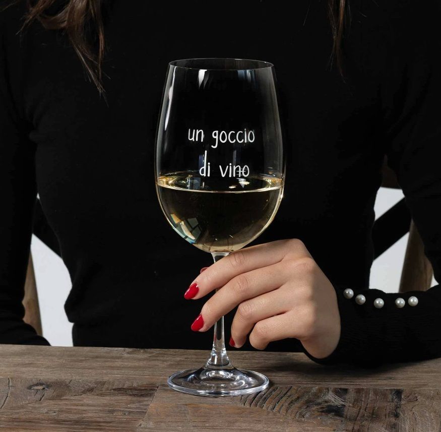 Set 2 calici vino Un goccio di vino 64cl - Simple Day Set 2 calici vino Un goccio di vino 64cl - Simple Day