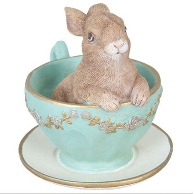 Coniglietto nella tazzina verde - Clayre And Eef Coniglietto nella tazzina verde - Clayre And Eef
