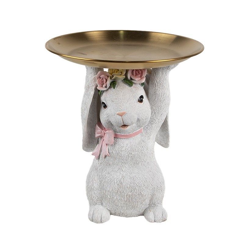 Coniglio bianco con piatto oro - Clayre and Eef