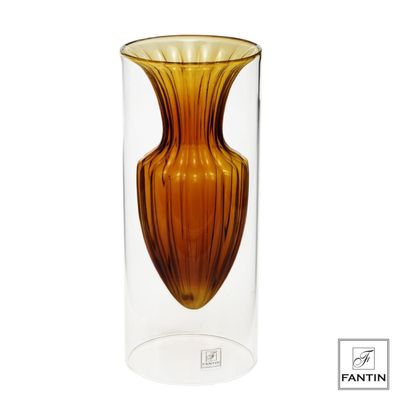 ​Vaso vetro anfora Ambra H 35 - Fantin Argenti