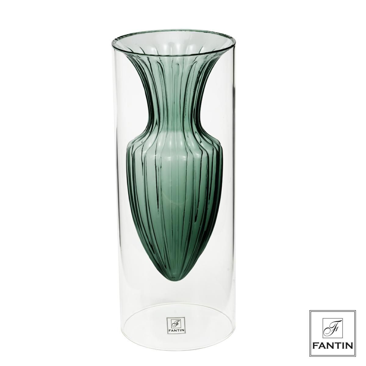 Vaso vetro anfora Petrolio H 35 - Fantin Argenti Vaso vetro anfora Petrolio H 35 - Fantin Argenti