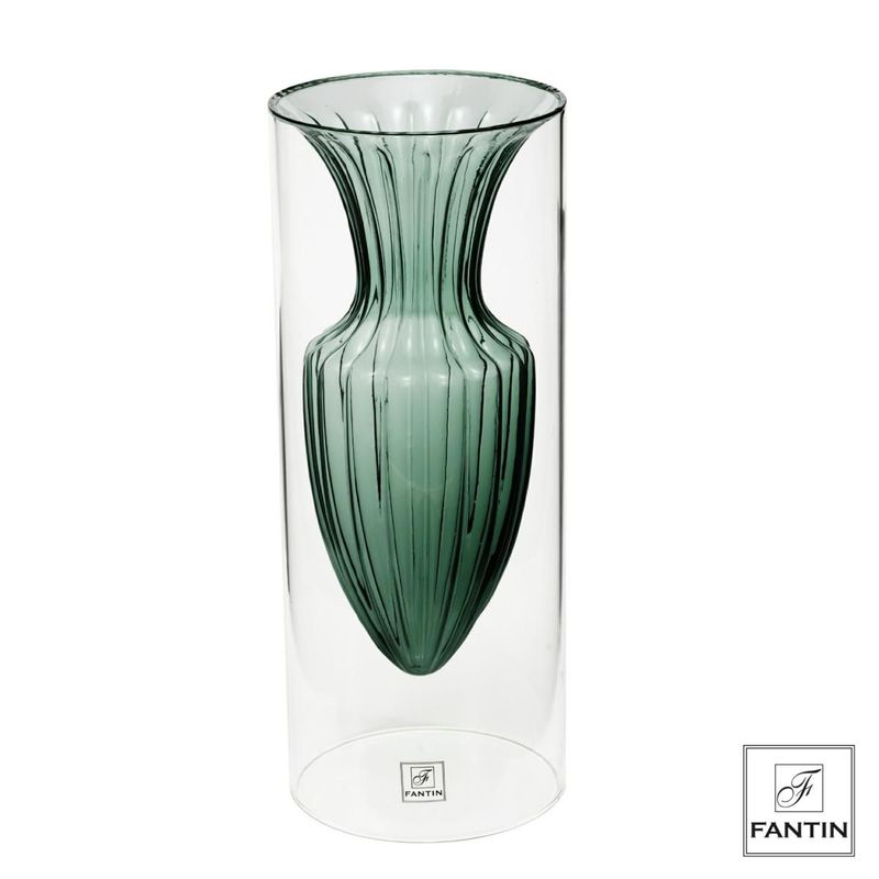 ​Vaso vetro anfora Petrolio H 35 - Fantin Argenti