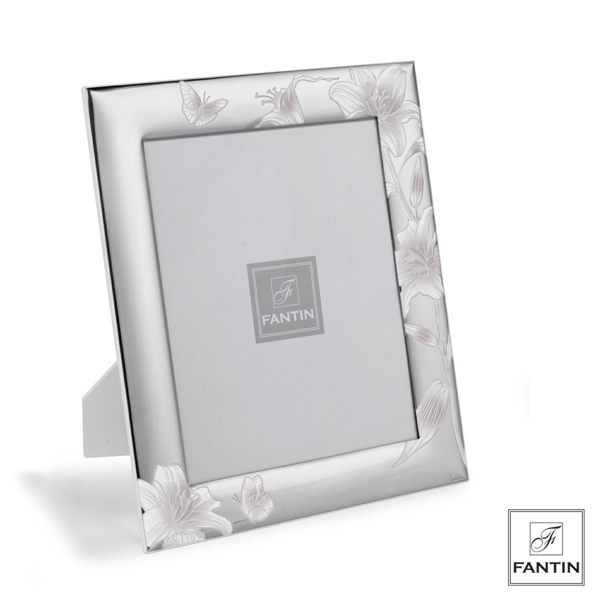 ​Portafoto Silver fiori e farfalle 20x25 - Fantin Argenti