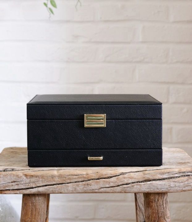 ​Portagioie Denise Ecopelle Nero - Maison Scarlett