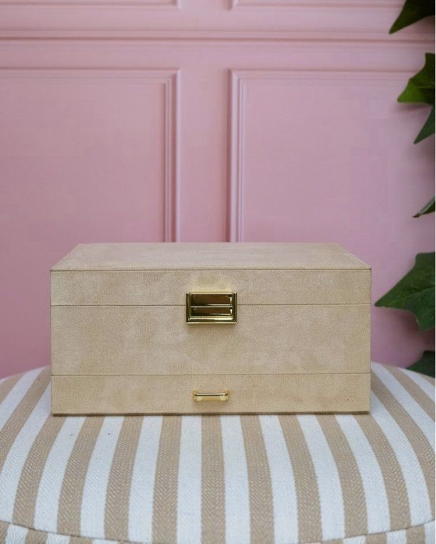 ​Portagioie Denise Velluto Beige - Maison Scarlett