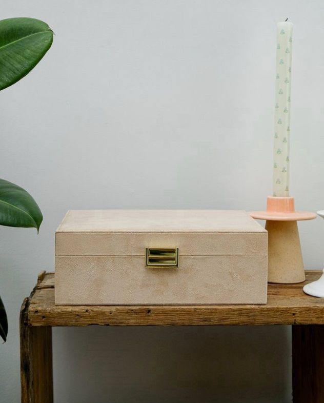 ​Portagioie Louise Velluto Beige - Maison Scarlett