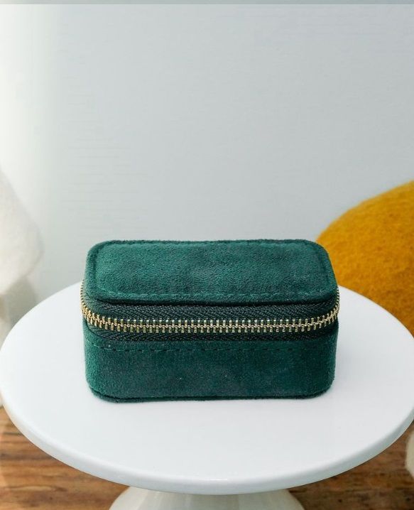 ​Portagioie Marie Velluto Verde scuro - Maison Scarlett