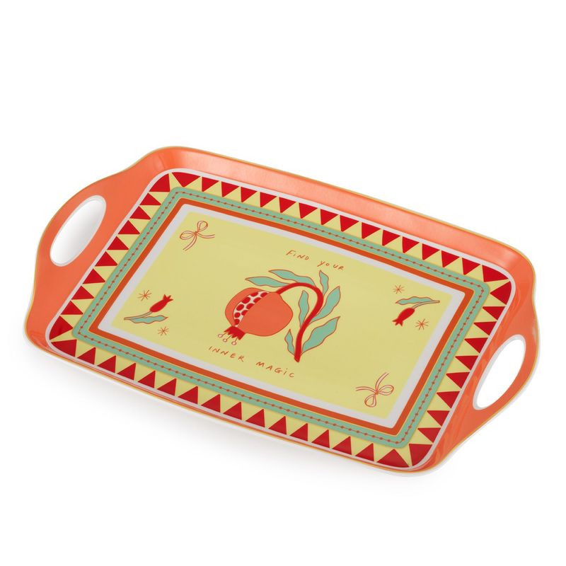 Vassoio con manici decoro melograno - Henriette