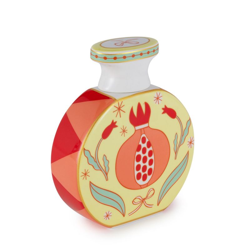 Bottiglia diffusore con bacchette decoro Melograno - Henriette Bottiglia diffusore con bacchette decoro Melograno - Henriette