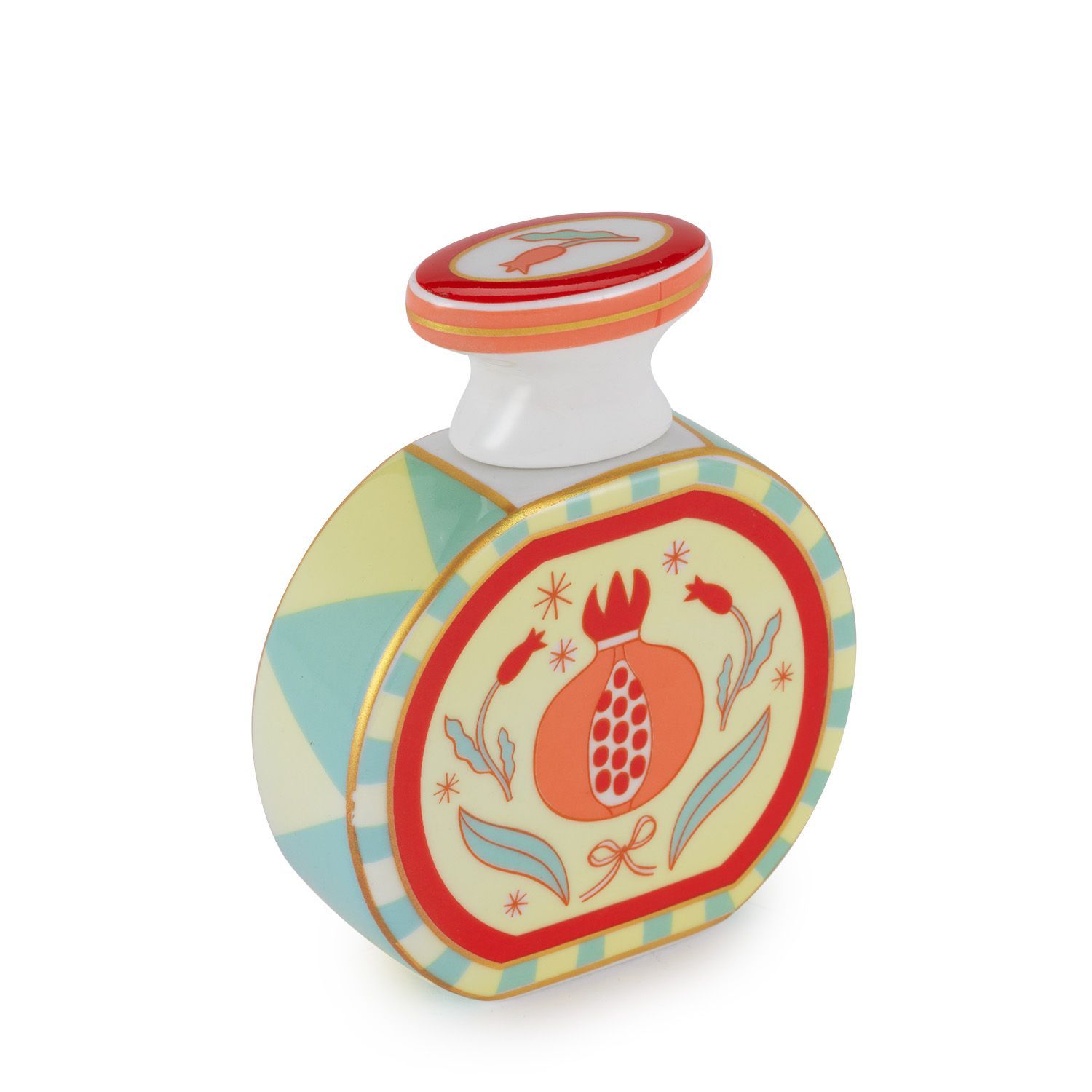 ​Bottiglia diffusore con bacchette decoro Melograno  piccola - Henriette