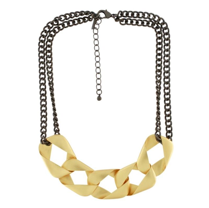 Collana corta a maglie grosse Placcatura in ematite - DANSK