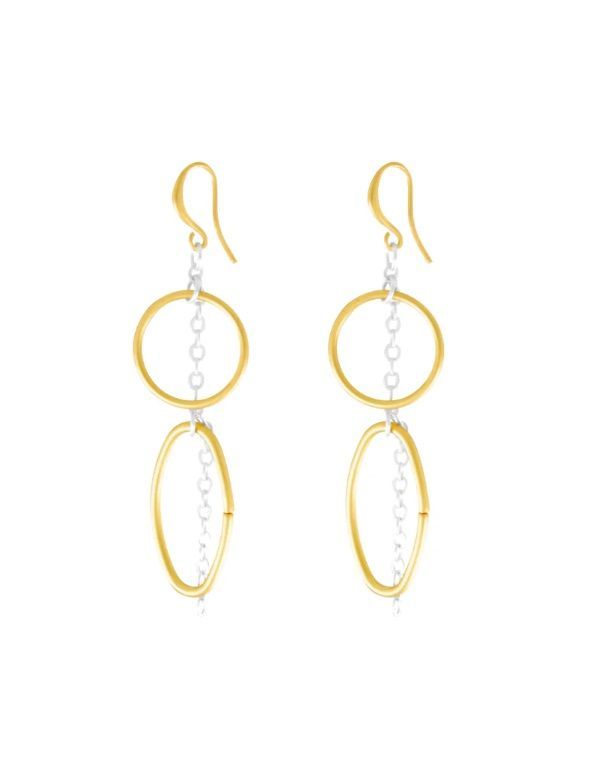 Orecchini Tempeste lunghi multitono placcatura argento - DANSK