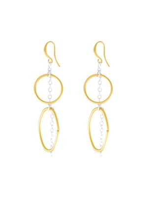 Orecchini Tempeste lunghi multitono placcatura argento - DANSK