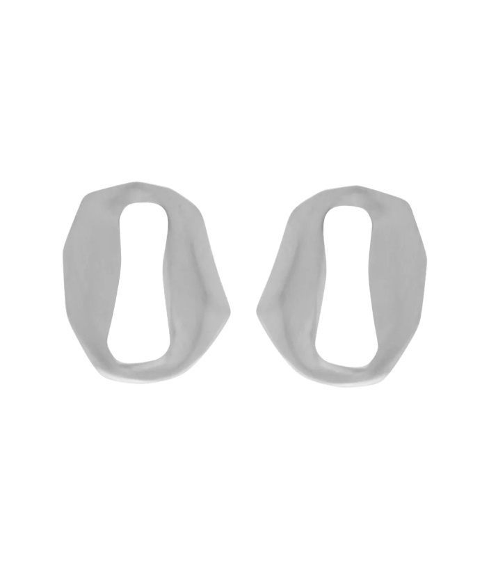 Orecchini Elysian a perno con collegamento fluido Placcatura argento - DANSK