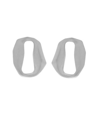 Orecchini Elysian a perno con collegamento fluido Placcatura argento - DANSK