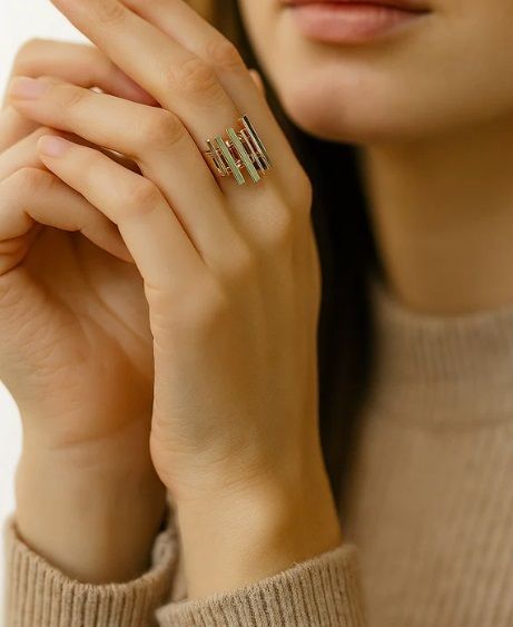 Anello Aurora Verde - AlexArte