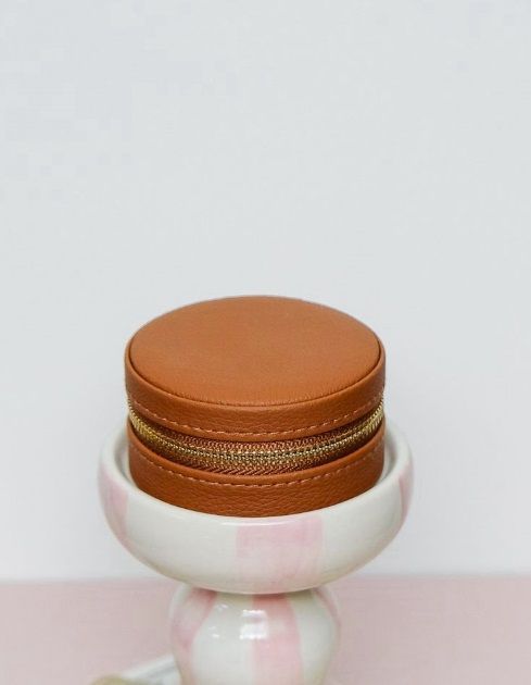 ​Portagioie Yvonne Ecopelle Cognac - Maison Scarlett