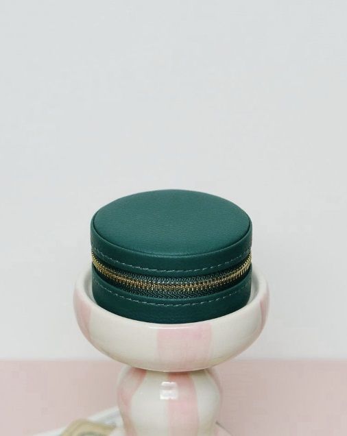 ​Portagioie Yvonne Ecopelle Verde scuro - Maison Scarlett