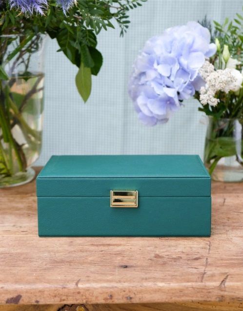 ​Portagioie Louise Ecopelle Verde scuro - Maison Scarlett