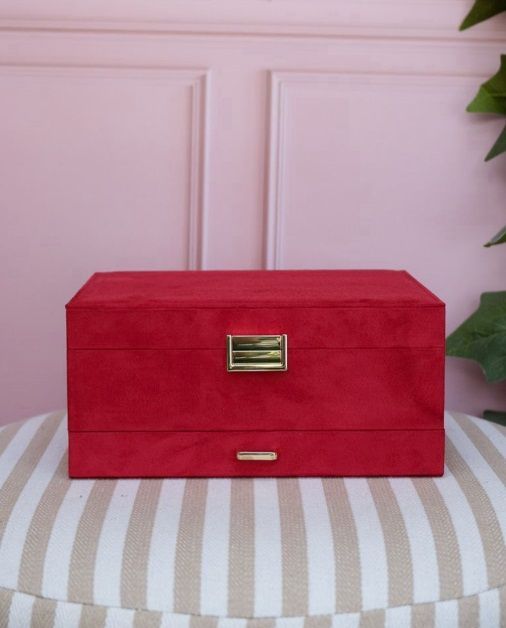 ​Portagioie Denise Velluto Rosso - Maison Scarlett