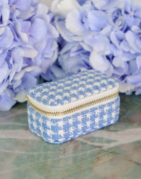 Portagioie Marie pie de poule blu - Maison Scarlett