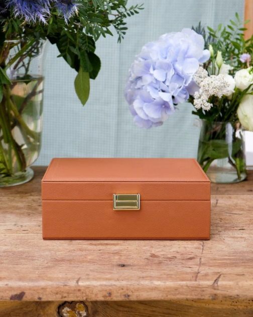 ​Portagioie Louise Ecopelle Cognac - Maison Scarlett