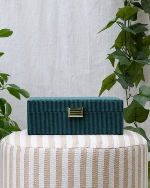 ​Portagioie Louise velluto a coste verde scuro - Maison Scarlett